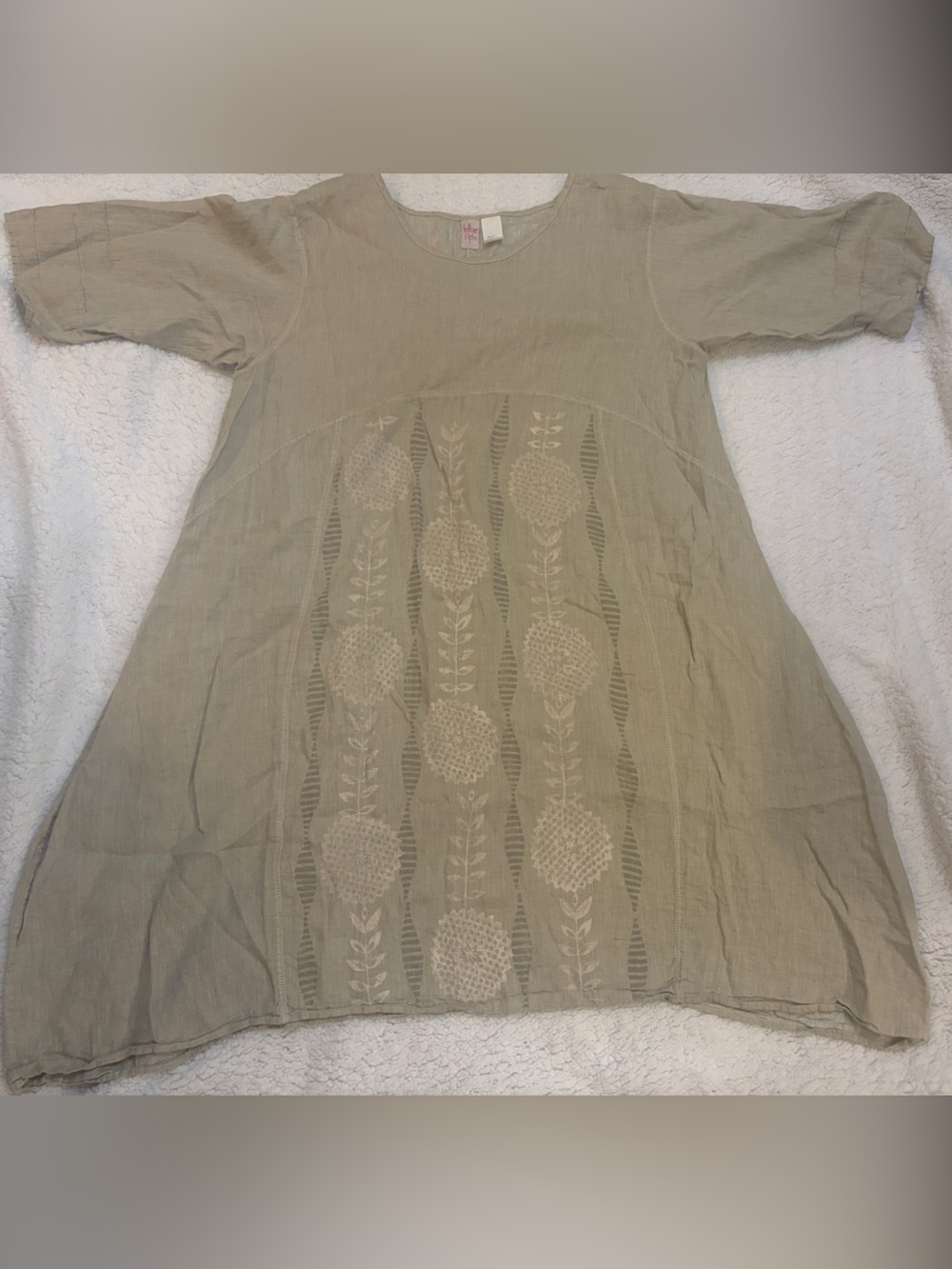 Blue Fish Olive Green Embroidered Tunic Top